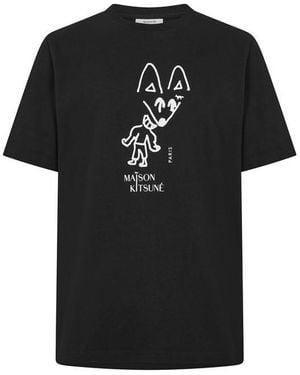 Maison Kitsuné Party Fox Comfort T-Shirt - Black