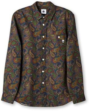 Pretty Green Pg 15th Paisleyshirt Sn44 - Green