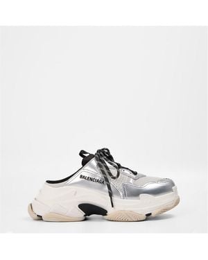 Balenciaga Triple S Mules - White