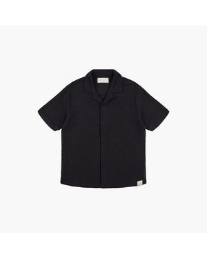 PREVU Ottoman Short Sleeve Plain Shirt - Black