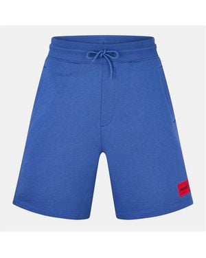 HUGO French-terry-cotton Shorts - Blue
