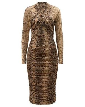 Bardot Aliyah Midi Bodycon Dress - Brown
