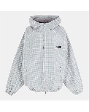 Miu Miu Technical Check Jacket - Grey