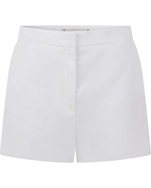 Fendi Linen Tailored Shorts - White