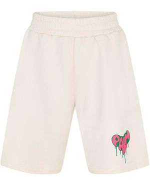 Palm Angels Fleece Jogger Shorts - Natural