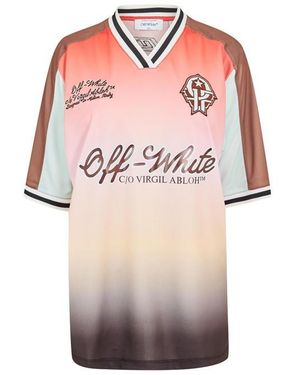 Off-White c/o Virgil Abloh Off Soccor Tee Ld61 - Pink