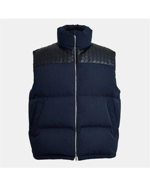 Bottega Veneta Intrec Intreccio Weave Sleeveless Gilet - Blue