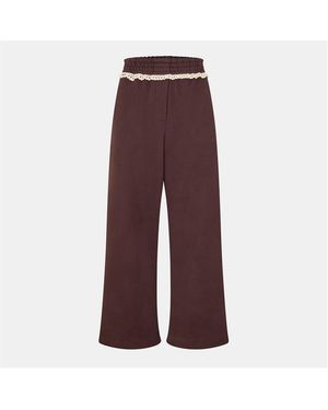 Magda Butrym Open Hem Fleece Jogging Bottoms - Purple