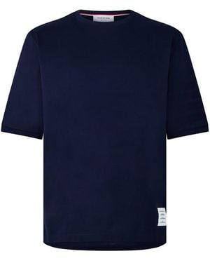 Thom Browne Tb Ss 4Bar Rib Tee Sn63 - Blue