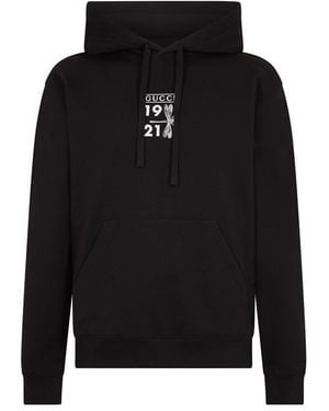Gucci Melange Hoodie Sn61 - Black