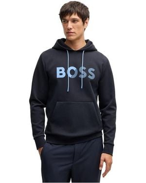 BOSS Soody Tape Logo Hoodie - Blue