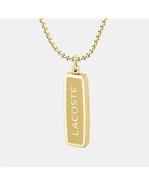Lacoste District Reversible Pendant Necklace - Metallic