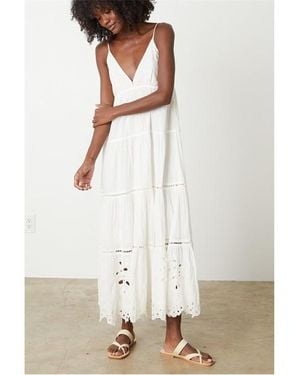 Velvet By Graham & Spencer Velvet Emb Dress - White