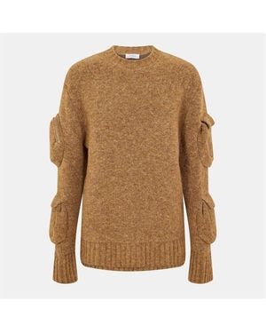 Off-White c/o Virgil Abloh Off Knit Crewneck - Brown