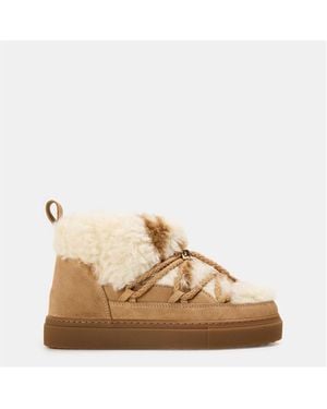 Inuikii Teddy Low Textured Low-Cut Snug Boots - Natural