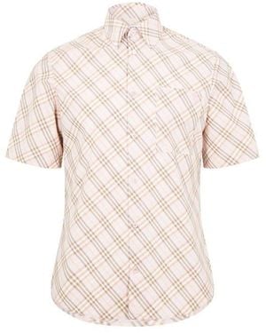 Burberry Check Short Sleeve Shirt - Pink