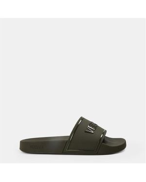 Versace Emboss Pool Sliders - Green