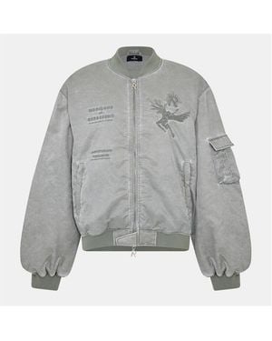 Represent Water Resistant Tailored Fit Bomber Jacket - Grey