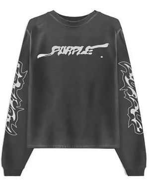 Purple Brand Pur. Ls Acid Tsht Sn44 - Black