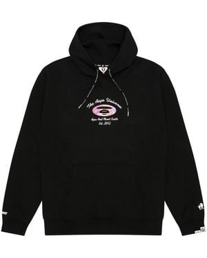 Aape Moonface Logo Hoodie - Black