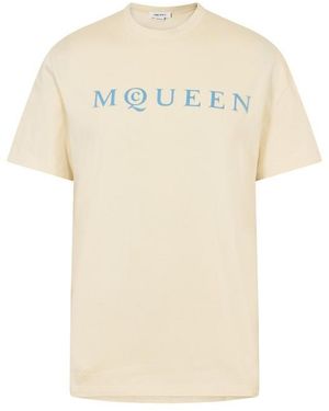 McQueen Alex Flock Print T-Shirt - Natural