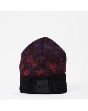 BOSS Miracolo Knitted Beanie - Purple