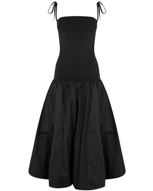 Amy Lynn Amy Lynn Alexa Shoulder Tie Ultra Mini Peplum Dress - Blue