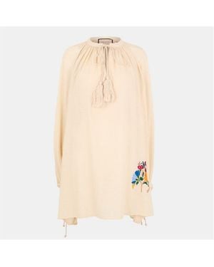 Gucci Long Sleeve Plain Shirt - Natural