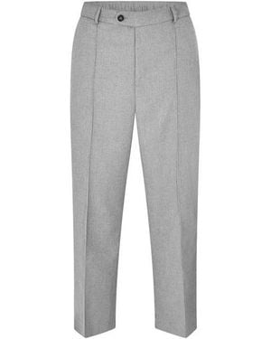 About Blank Everyday Wide Leg Pleated Trousers - Grey