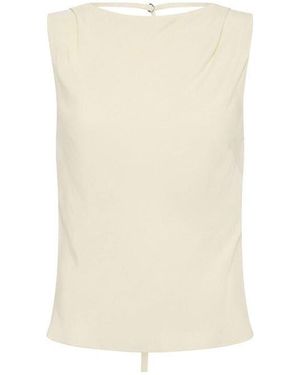 St. Agni Draped Cowl Vest - Natural
