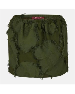 Gucci Fil Coupe Mini Skirt - Green