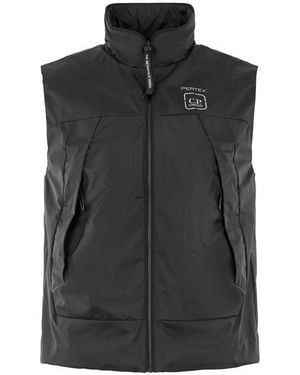 CP COMPANY METROPOLIS Pertex Waterproof Gilet - Black