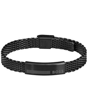 BOSS Mesh Magnetic-Closure Bracelet - Black