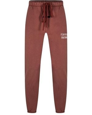 Fear Of God Heavy Fleece Fraternity Joggers - Red