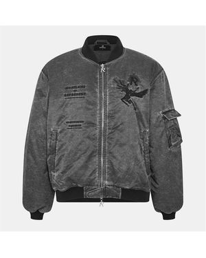 Represent Water Resistant Tailored Fit Bomber Jacket - Grey