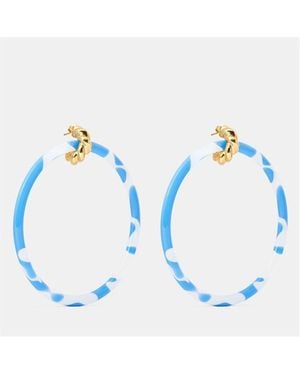 Balenciaga Bal Earp Large Hoop - Blue
