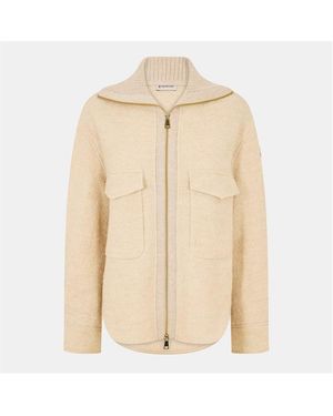 Moncler Button-Front Technical Fabric Tailored Fit Overshirt - Natural