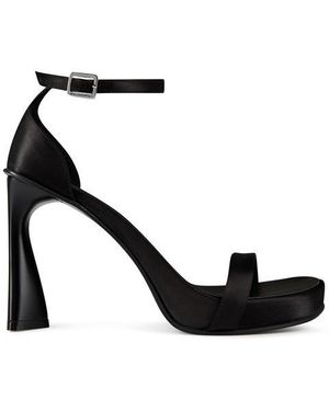 Stella McCartney Elsa Satin Heeled Sandals - Black
