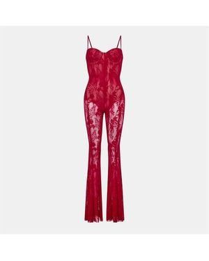 Norma Kamali Nk Fishtail Jumpsuit Ld54 - Red