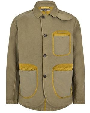 Massimo Osti Studio Trama Blazer Trench Coat - Green