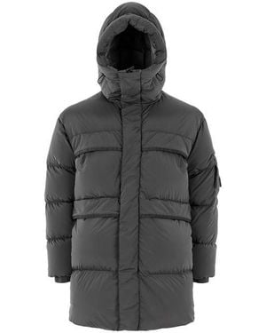 C.P. Company Nycra Water Resistant Duck Down Long Puffer Jacket - Grey