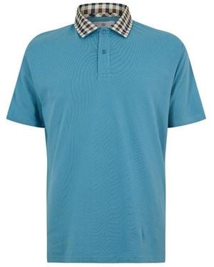Aquascutum Short Sleeve Polo Shirt - Blue