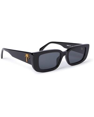 Palm Angels Accessories Yosemite Rectangle Sunglasses - Blue