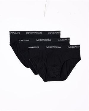 Emporio Armani 3 Pack Bottom - Black