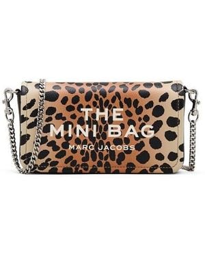 Marc Jacobs Cheetah Convertible Wallet On Chain - Natural