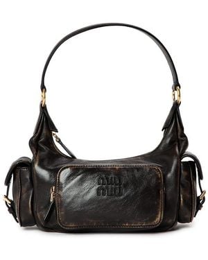 Miu Miu Nappa Shoulder Bag - Black
