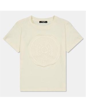 Balmain Logo T-Shirt Jn54 - Natural