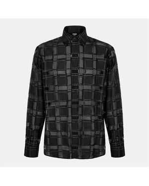 Fendi Check Shirt - Black