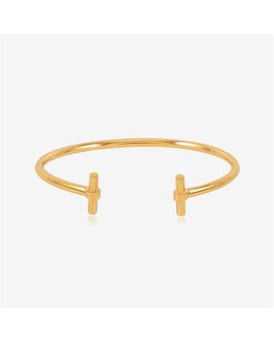 Rachel Jackson Adjustable T-Bar Bangles - Metallic