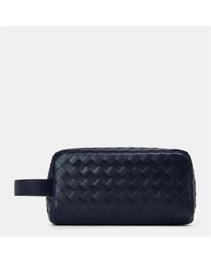 Bottega Veneta Intrecciato Travel Pouch - Blue
